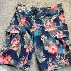 Poem wave board shorts with martini girl size 32